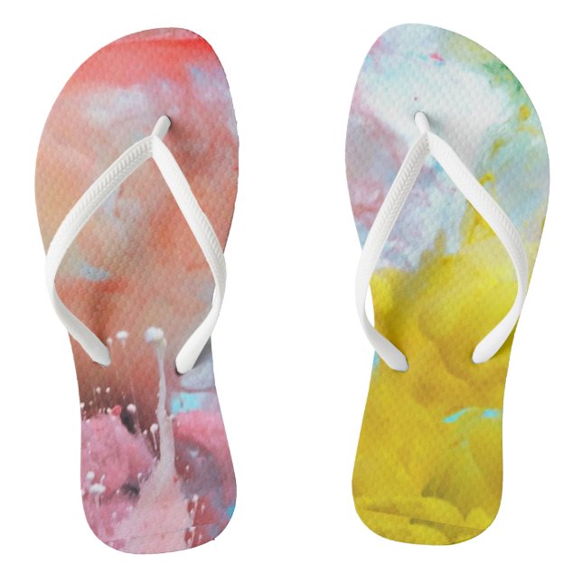 Watercolor Flip Flops (Footbed)