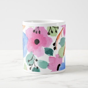 Watercolor Floral-1 Large Coffee Mug