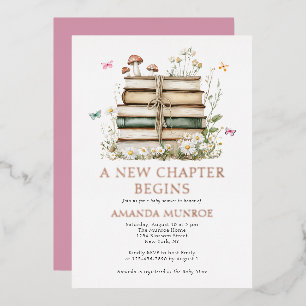 Watercolor Floral A New Chapter Baby Shower