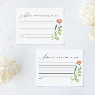 Watercolor Floral Advice for the Mr. & Mrs. Card