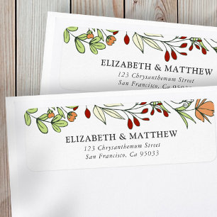 Watercolor Floral and Foliage Wedding Return