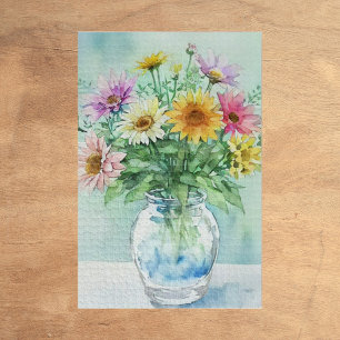 Watercolor Floral Arrangement Puzzle