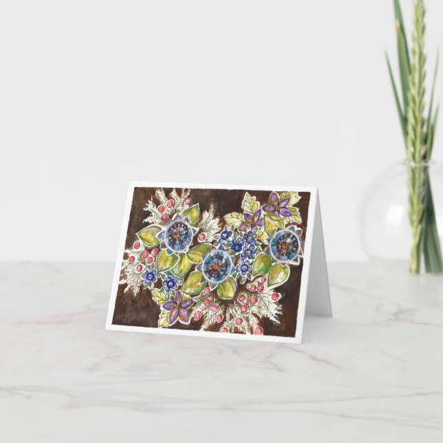 Watercolor Floral Art Notecard (Front)