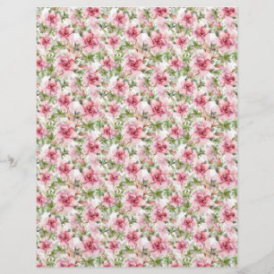 Watercolor Floral Arts & Craft Scrapbook Paper