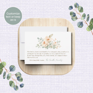 Watercolor Floral Baby Shower Thank You Cards