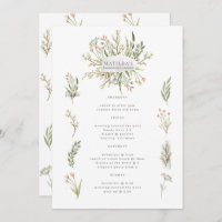 Watercolor floral bachelorette weekend itinerary