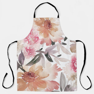 Watercolor floral backgroundpattern,flower,art,flo apron