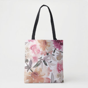Watercolor floral backgroundpattern,flower,art,flo tote bag