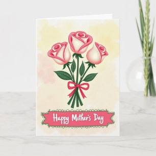 Watercolor Floral Banner Card