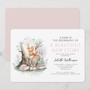 Watercolor Floral Beautiful New Story Baby Shower Invitation