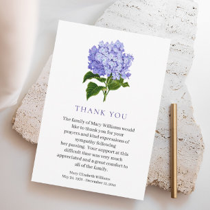 Watercolor Floral Bereavement Funeral Thank You