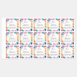 Watercolor Floral Beverage Label DIY Cheers