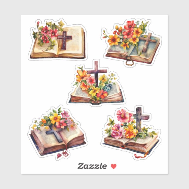 Watercolor Floral Bibles (Sheet)