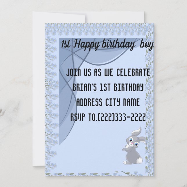 Watercolor Floral Birthday Gift Bag, birthdayscard Holiday Card (Front)