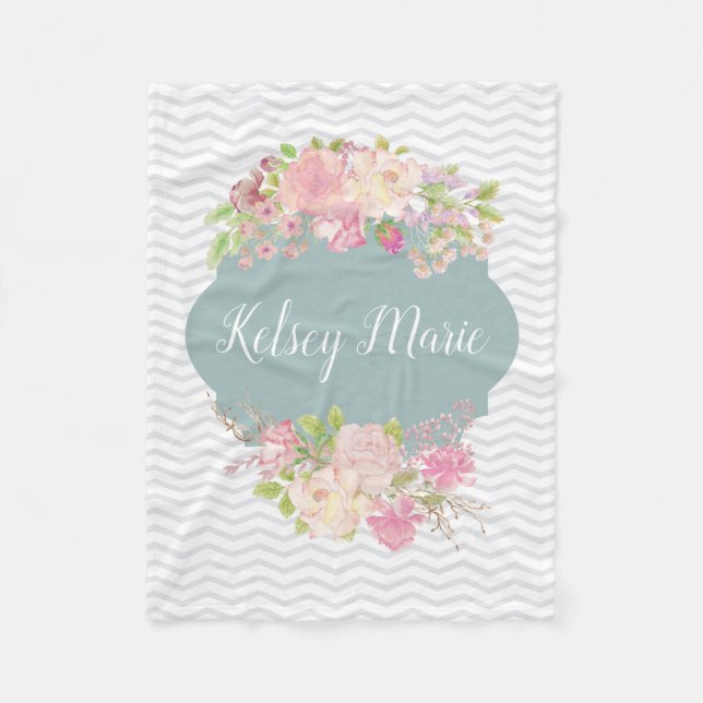 Watercolor Floral Blanket (Front)