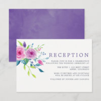 Watercolor Floral Blush Pink Wedding Reception