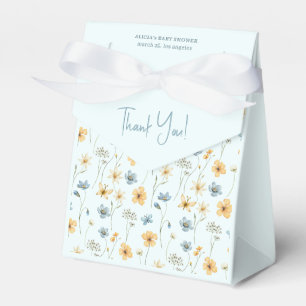 Watercolor floral boho boy baby shower thank you favour box