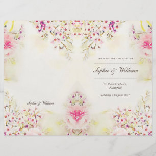 Watercolor Floral Boho Vintage Booklet Cover