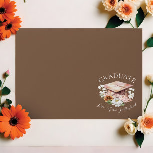 Watercolor Floral Boho Western Horseshoe Monogram Envelope