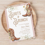 Watercolor Floral Boots & Brunch Bridal Shower Invitation<br><div class="desc">Introducing the epitome of elegance and sophistication, the Country Watercolor Floral Boots & Brunch Bridal Shower Invitation. This exquisite invitation captures the essence of a blooming countryside, with its delicate watercolor floral design that gracefully adorns the pristine white background. Crafted with meticulous attention to detail, this invitation is perfect for...</div>
