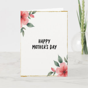 Watercolor Floral Border Card