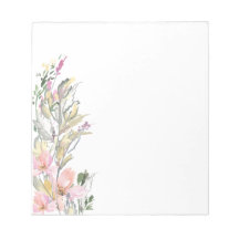 Watercolor Floral Border Notepad
