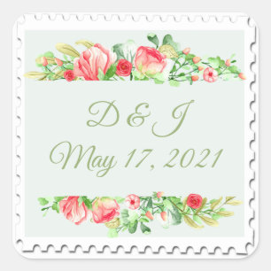 Watercolor Floral Border Sticker