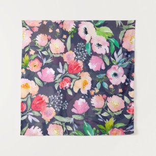 Watercolor floral botanical pattern and seamless b tapestry