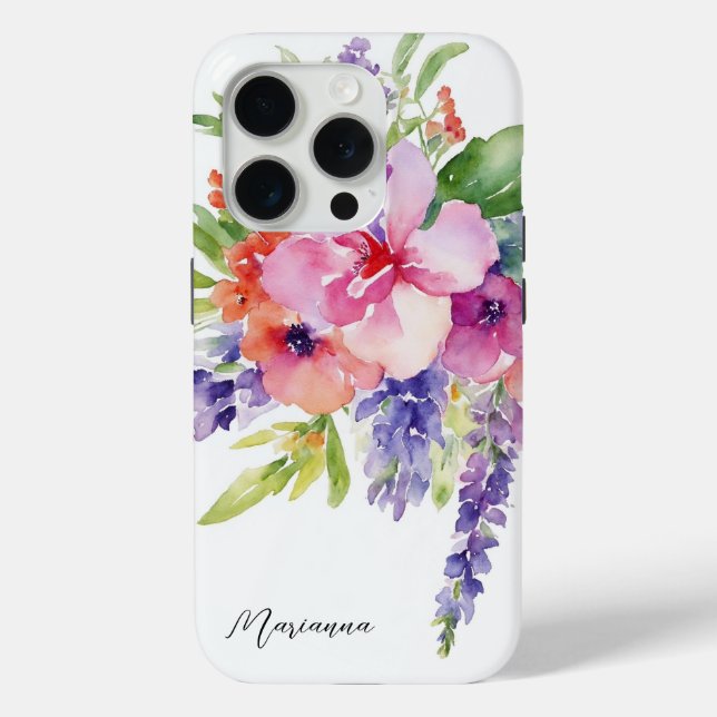 Watercolor Floral Bouquet Case-Mate iPhone Case (Back)