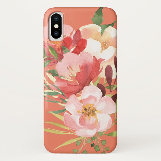 Watercolor Floral Bouquet iPhone / iPad case (Back)
