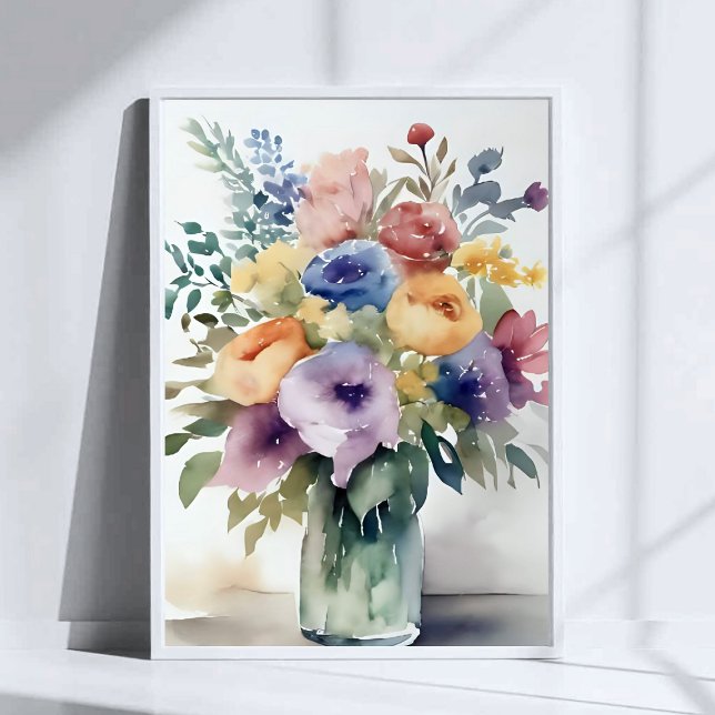Watercolor Floral Bouquet Painting Poster (Creator Uploaded)