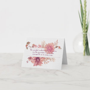 Watercolor Floral Bouquet Sympathy Thank You Card