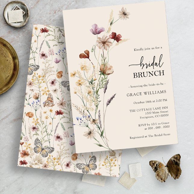 Watercolor Floral Bridal Brunch Invitation (Creator Uploaded)