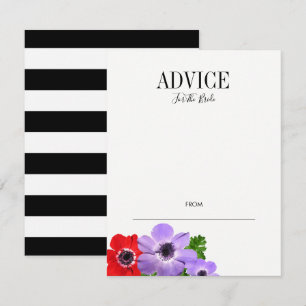 Watercolor Floral Bridal Shower Advice Card