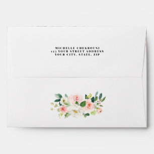 Watercolor Floral Bridal Shower Envelope 