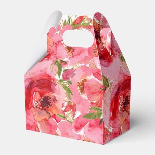 Watercolor Floral Bridal Shower Favour Box