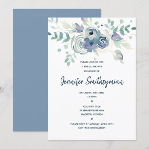 Watercolor Floral Bridal Shower Invitation