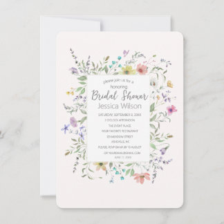 Watercolor Floral Bridal Shower Invitation