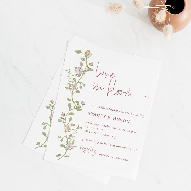 Watercolor Floral Bridal Shower Invitation (Creator Uploaded)