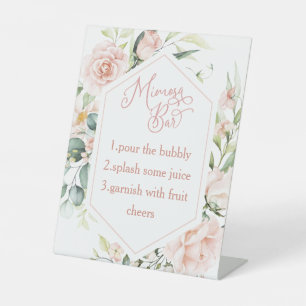 Watercolor Floral bridal shower mimosa bar sign