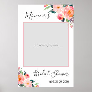 Watercolor Floral Bridal Shower Photo Prop Poster