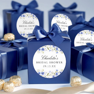 Watercolor Floral Bridal Shower Square Sticker