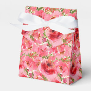 Watercolor Floral Bridal Shower Tent Favour Box
