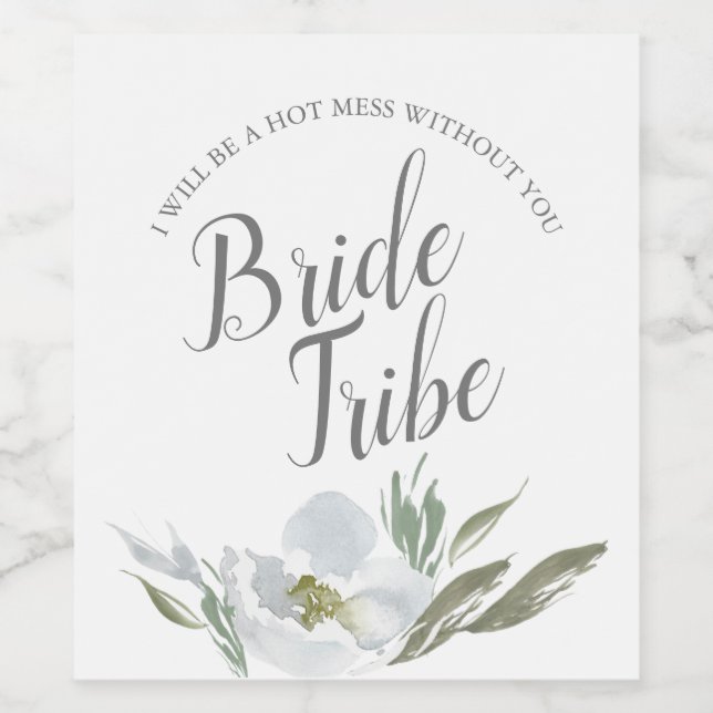 Watercolor Floral Bridesmaid Proposal Label (Single Label)
