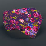 Watercolor Floral Bright Colours Flower Pattern  Tie<br><div class="desc">This design may be personalised by choosing the Edit Design option. You may also transfer onto other items. Contact me at colorflowcreations@gmail.com or use the chat option at the top of the page if you wish to have this design on another product or need assistance. See more of my designs...</div>