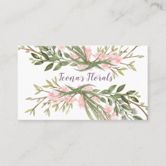 Watercolor Floral Business Card