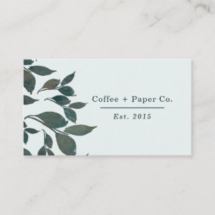 Watercolor floral business card