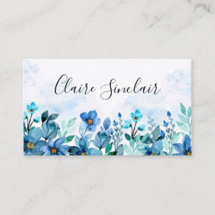 Watercolor Floral Business Card