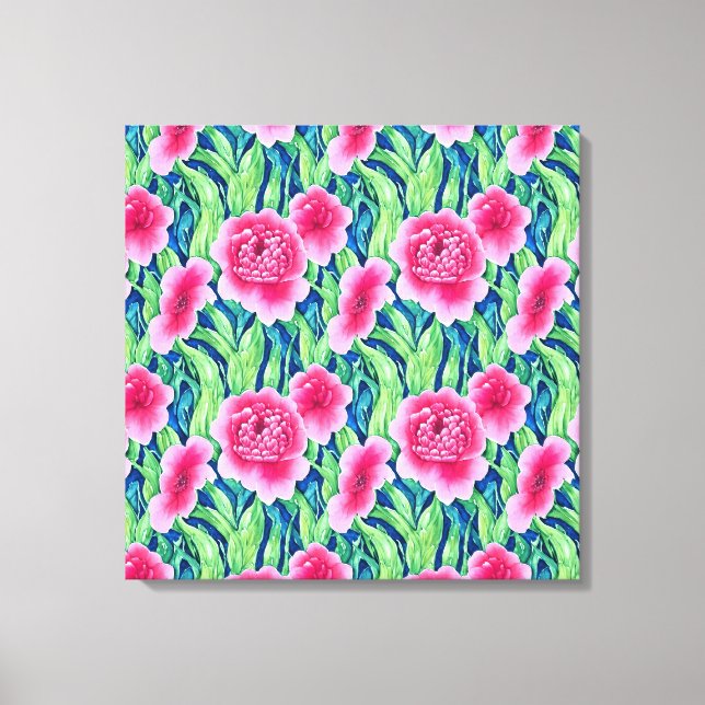 Watercolor Floral Canvas Print (Front)
