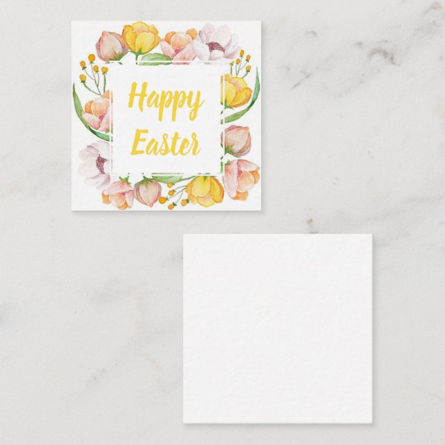 watercolor floral card (Front/Back)